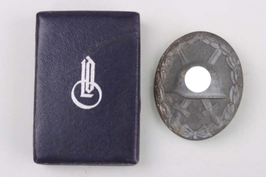 Wound Badge in Silver in case - "L/14" (Friedrich Orth, Wien)