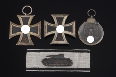 Medal grouping of Tank Destruction Badge in Silver recipient