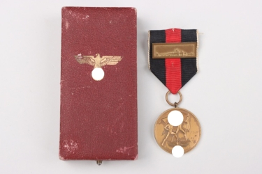 Sudetenland Anschluss Medal with Clasp "Prager Burg" with case