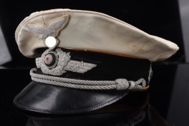 Luftwaffe K.G.51 white visor cap for officers (summer)