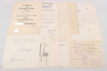 Bavaria - Livesaving medal & military Merit order document grouping