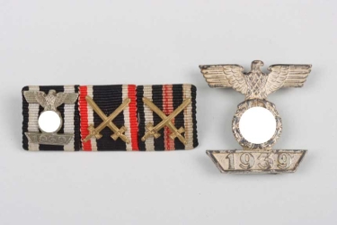 1939 Clasp to Iron Cross 2nd Class 1914 + ribbon bar - 2nd pattern