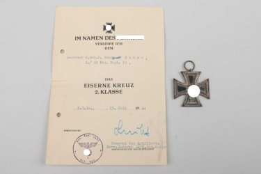 1939 Iron Cross 2nd Class with certificate (SS Pol. Regt. 19)