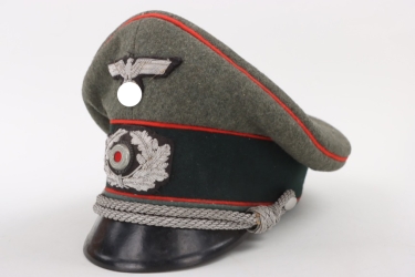 Heer artillery visor cap for officers - black insignia