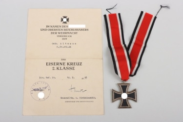 1939 Iron Cross 2nd Class with certificate