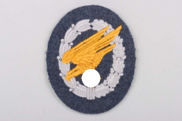 Luftwaffe Paratrooper Badge - cloth type (mint)