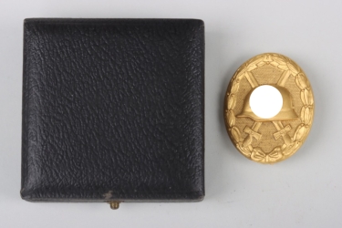Wound Badge in Gold in case - Hauptmünzamt Wien