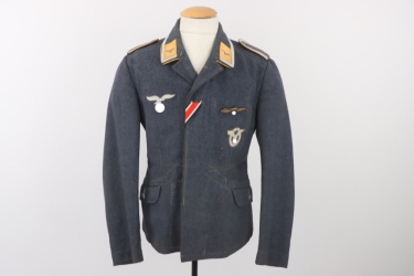 Uffz. Blätterbinder (10.Pz./SG77) -  Luftwaffe flight blouse with awards