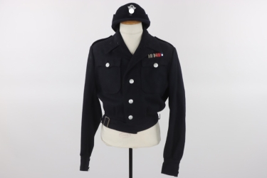 Fire brigade short blouse with cap - Feuerschutzpolizei Wuppertal