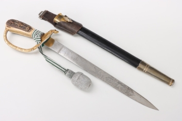 Forestry hunting dagger with frog and portepee