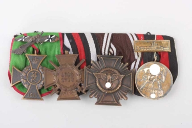 Restored 4-place medal bar of an NSDAP member