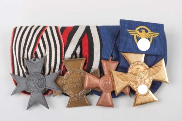 4-place medal bar - WWI & police