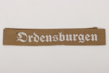 NSDAP cuff title "Ordensburgen" (brown pattern) with RZM tag