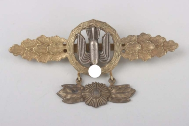 Squadron Clasp for Bomber Pilots in Gold with pendant - tombak