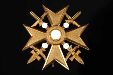 Spanish Cross in Gold with Swords - CEJ & 900