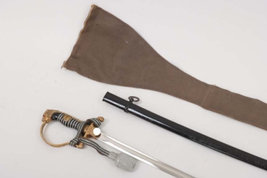 Heer lion's head sabre for officers with portepee & bag - Eickhorn