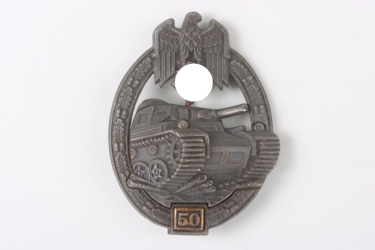 Tank Assault Badge 3rd Class "50" in Silver "G.B."