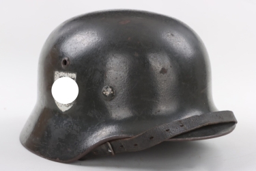 Waffen-SS M35 double decal helmet -  Q66