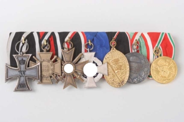 7-place medal bar - WWI and WWII