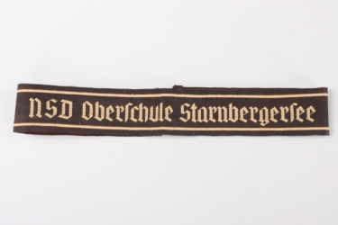 NSDAP cuff title "NSD Oberschule Starnbergersee" + RZM tag