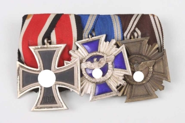 3-Piece Medal Bar -Iron Cross, Long Service Awards NSDAP