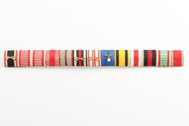 Luftwaffe Ribbon bar with 13 places from a former austrian soldier