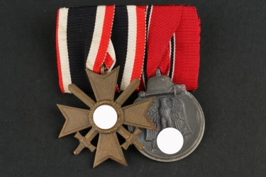 Medal bar with War Merit Cross and East Medal