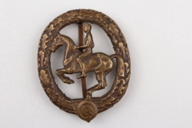 German Horsemans Badge in bronze - Lauer