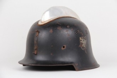 Third Reich fire brigade double decal helmet