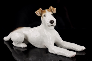 Allach porcelain No.12 - Fox Terrier lying