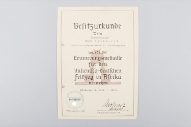 Stuka Geschw. 3 Italian-German Medal for the African Campaign