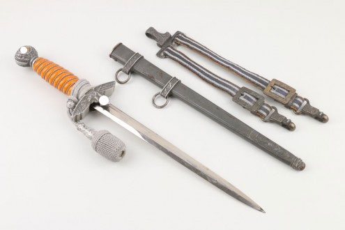 Luftwaffe officer's dagger (VOSS) + hangers + portepee