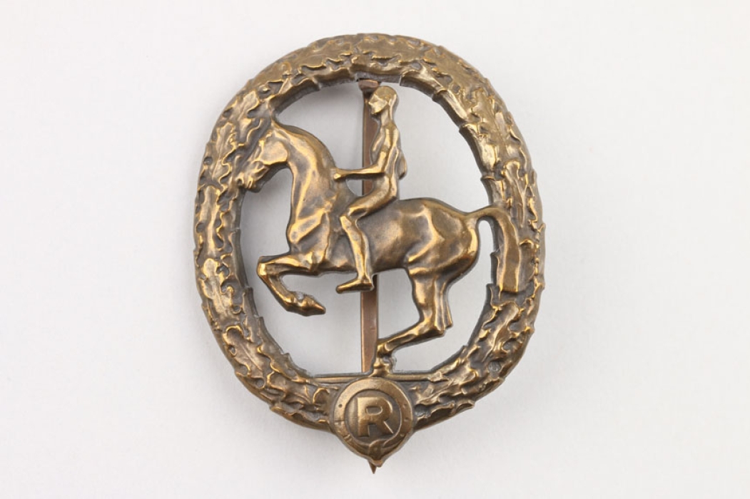 German Horsemans Badge in bronze 