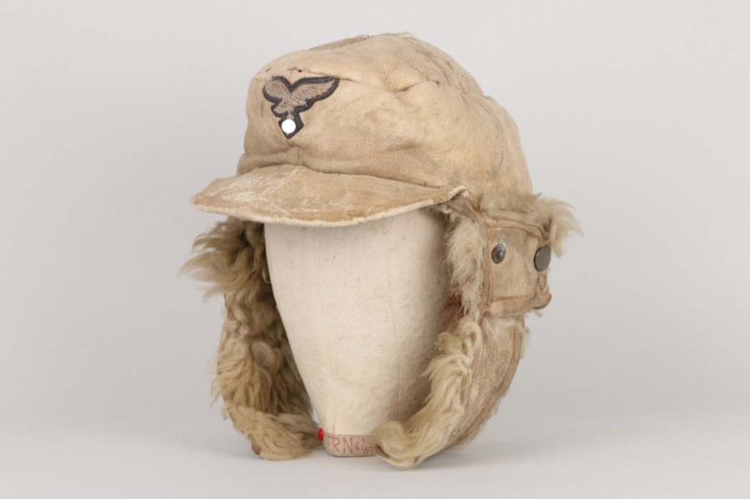 Luftwaffe winter fur hat / leather cap