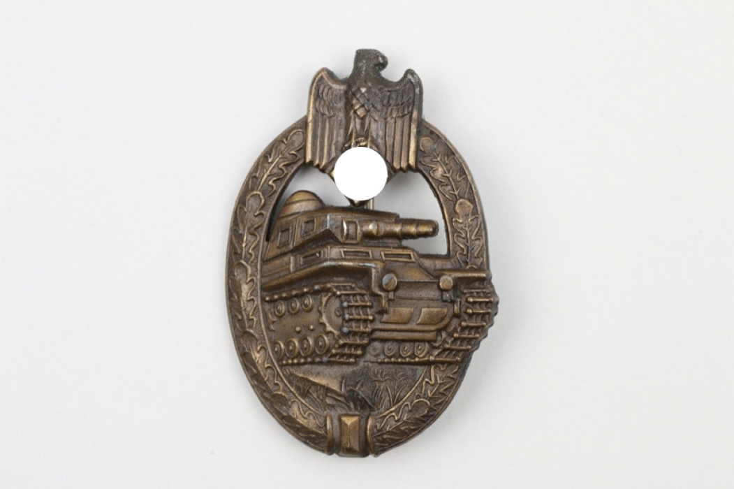 Tank Assault Badge in bronze A.S. marked 