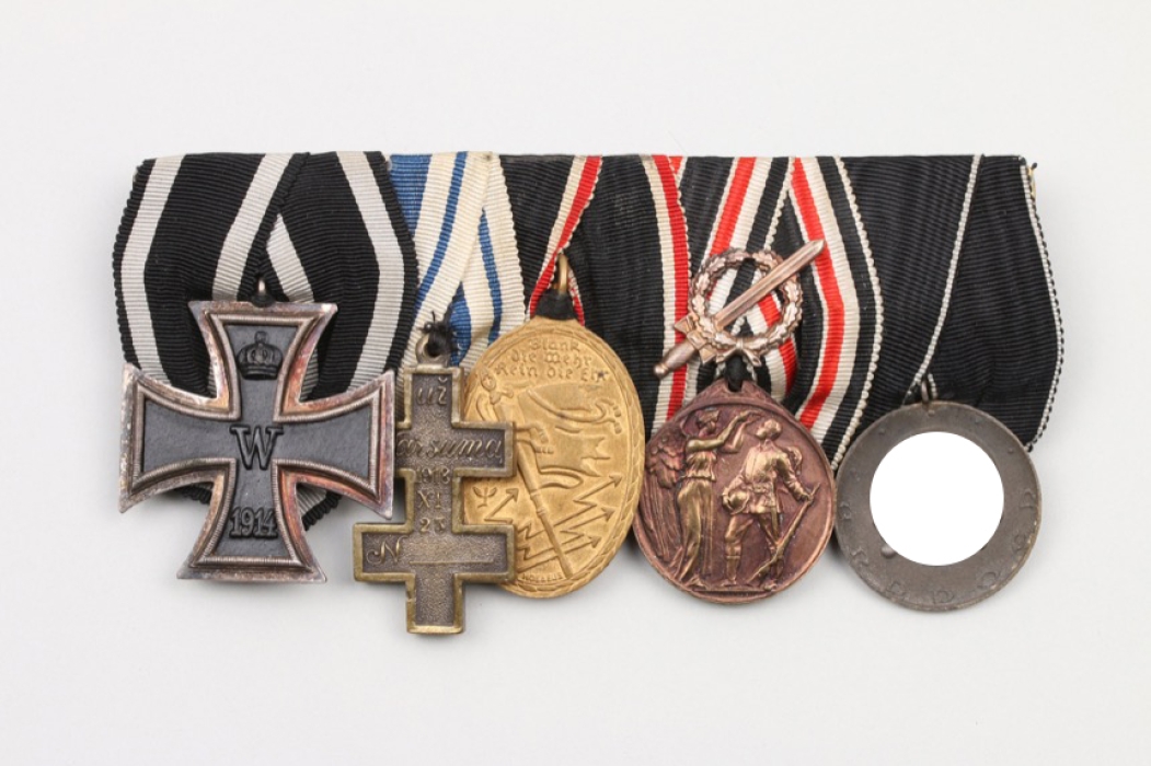 Freikorps 5-medal bar "Eiserne Division" 