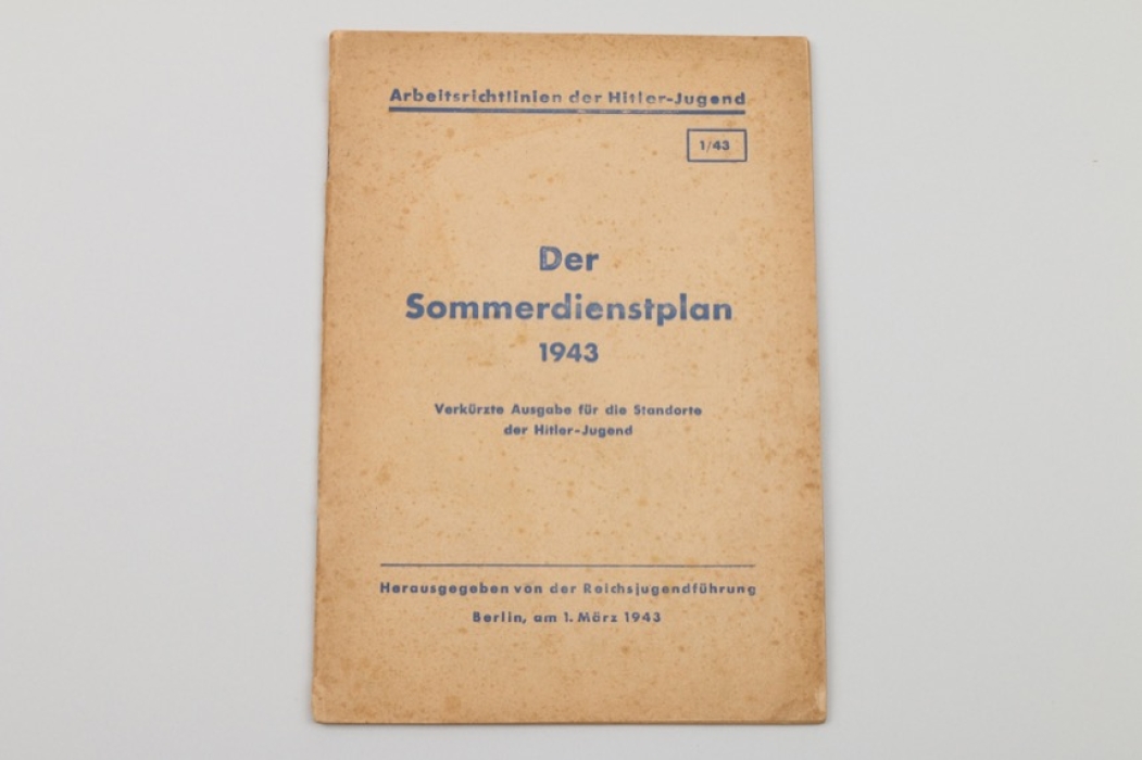 HJ booklet Sommerdienstplan 1943