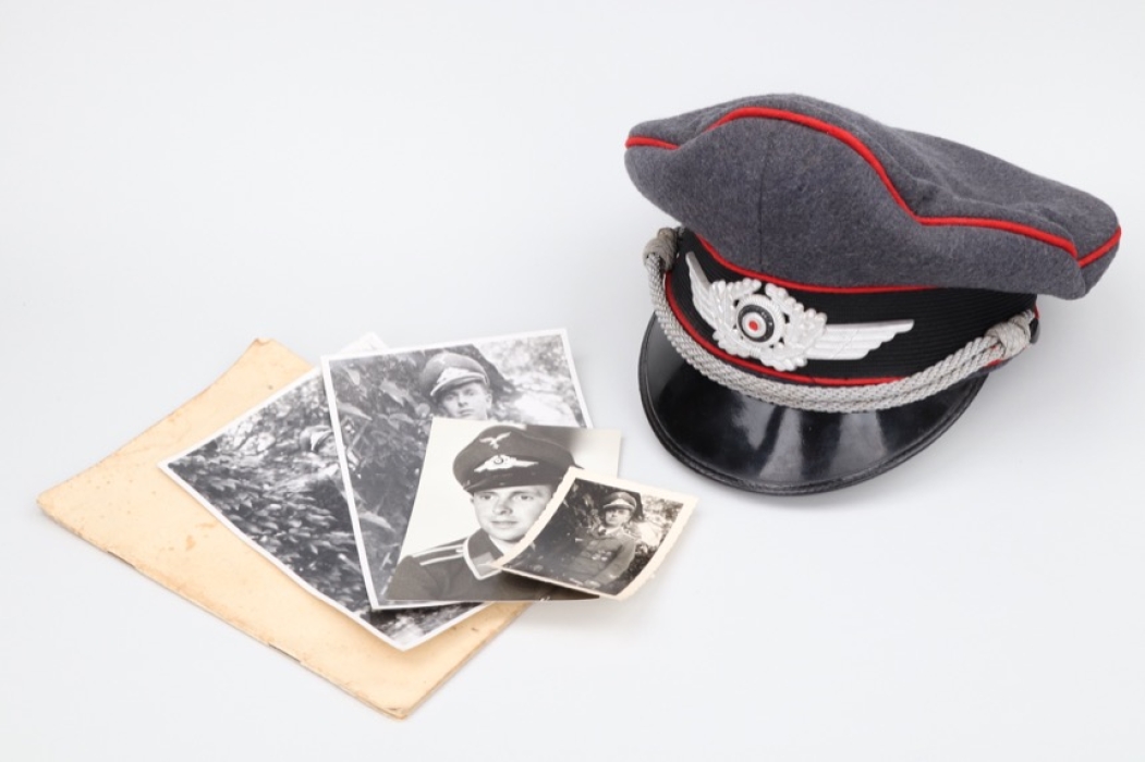 Luftwaffe photo proofed Flak visor cap grouping