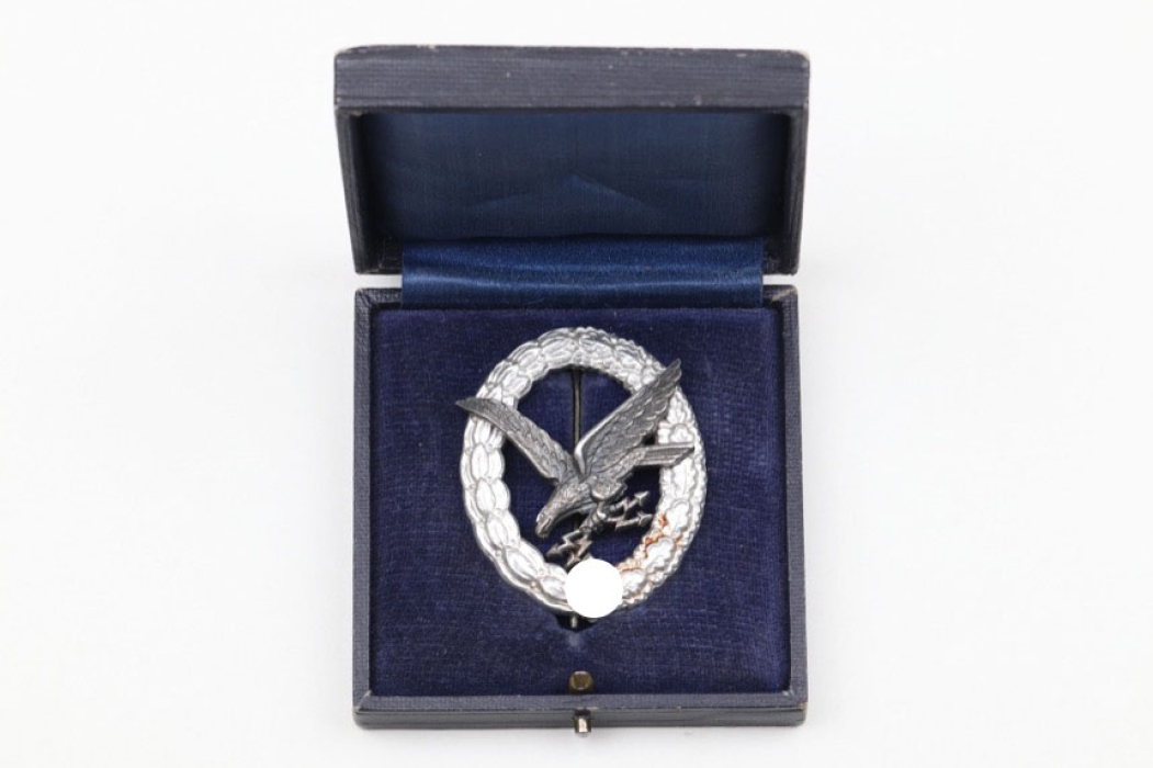 Luftwaffe Radio Gunner Badge in case - Aluminium