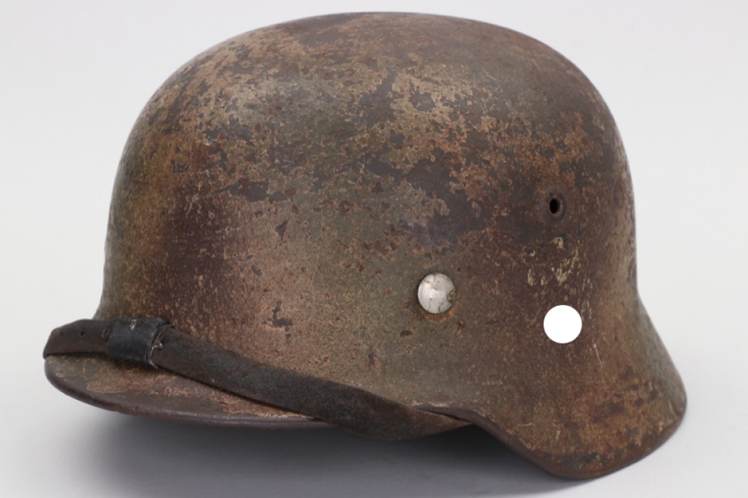 Heer M40 "Normandy" camo helmet - "Uffz. Hippler"