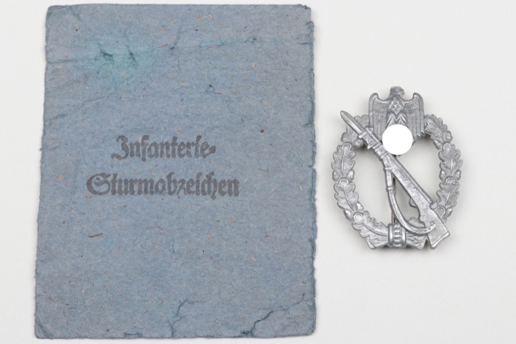 Infantry Assault Badge in silver with bag - Zimmermann