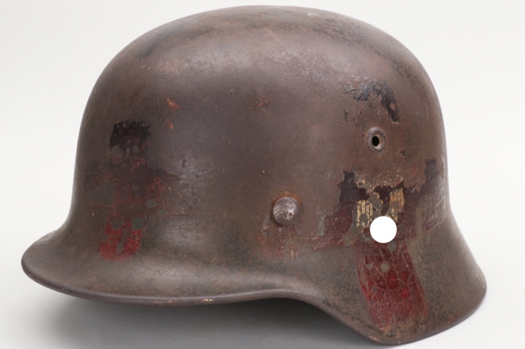 Heer M40 "medic" single decal helmet -  ET64