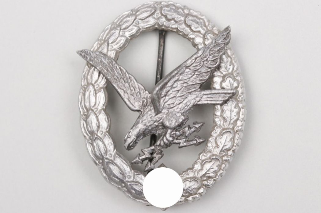 Aluminium Luftwaffe Radio Operator & Air Gunner's Badge - Assmann