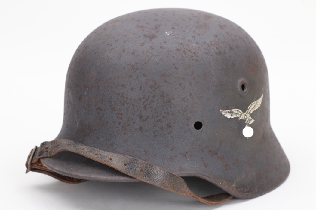 Luftwaffe M40 single decal helmet shell + chin strap - Q66