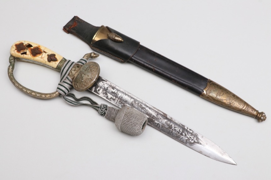 Third Reich forestry hunting dagger with hanger & knot - Eickhorn