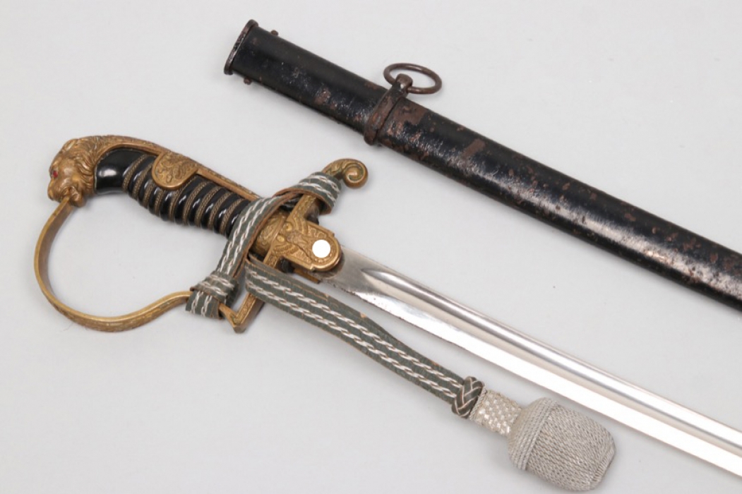 Heer officer's lions head sabre with portepee - PUMA