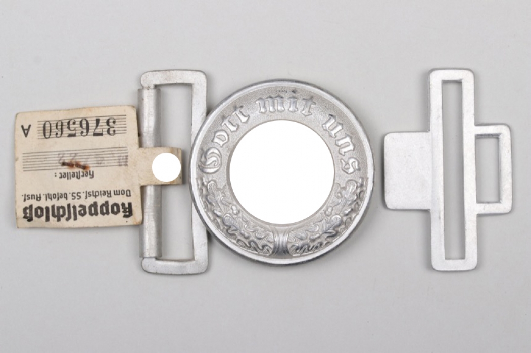 SS/police officer's dress buckle with SS paper tag
