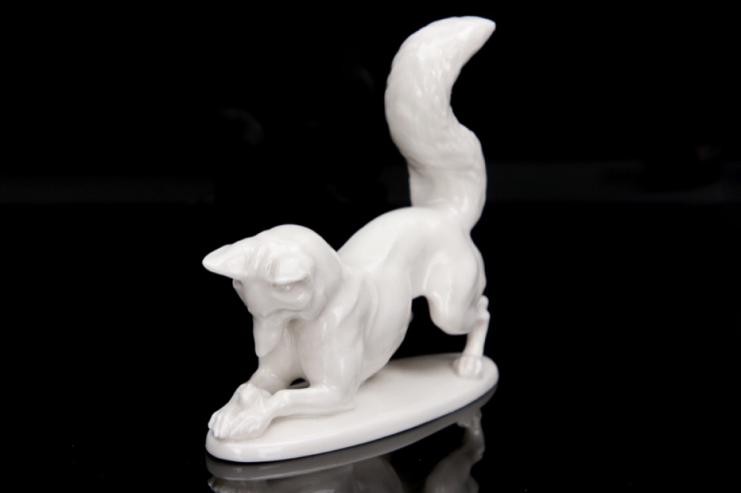 SS Allach - porcelain figure 'fox & mouse' #78 (Kärner)