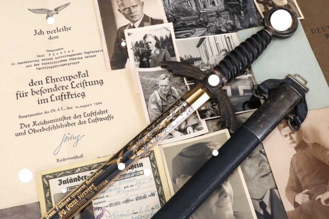Luftwaffe damascus presentation sword to Hptm. Förster