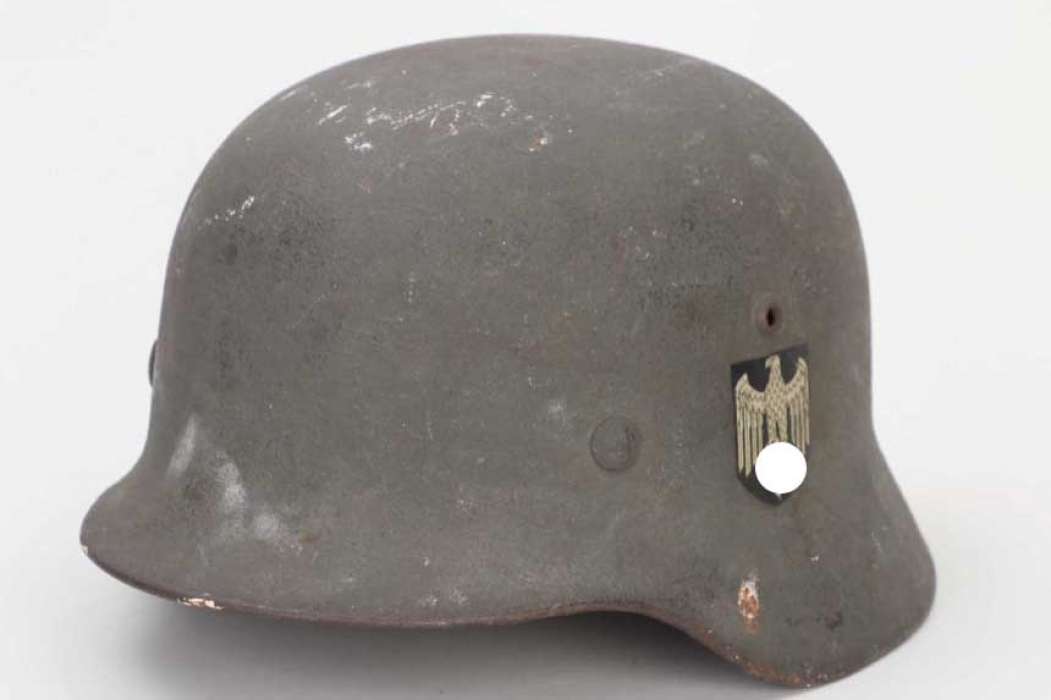 Heer M35 "sawdust" single decal helmet - ET66